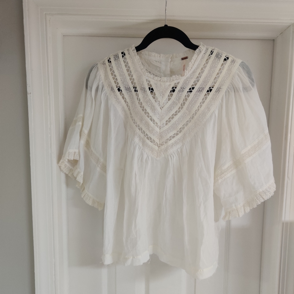 FreePeople flowy lace blouse